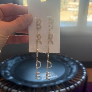 12th Tribe Gold and Silver 'BRIDE' Earrings